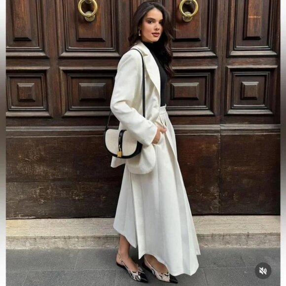 ZARA LAYERED BOX PLEAT SKIRT ZW COLLECTION - Picture 3 of 6